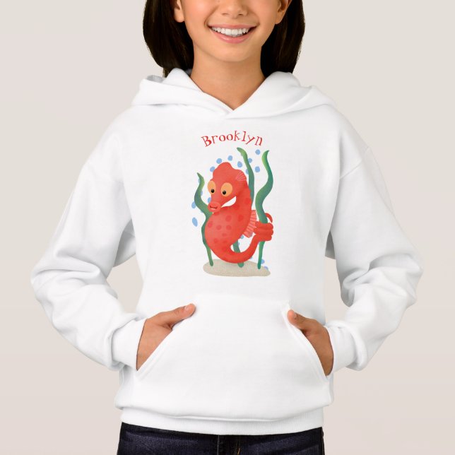 Cute pygmy seahorse tecknad t shirt (Framsida)