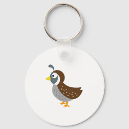 Cute Quail Nyckelring