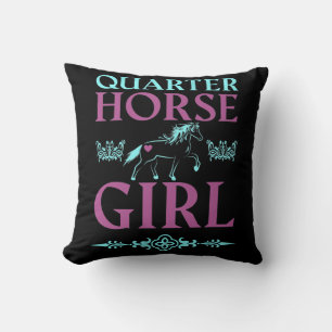 Cute Quarter Horse Girl Kudde
