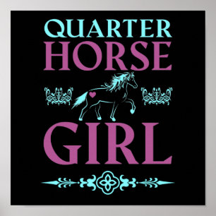 Cute Quarter Horse Girl Poster