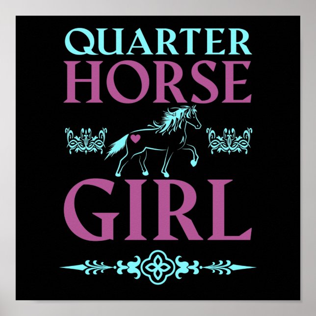 Cute Quarter Horse Girl Poster (Framsidan)