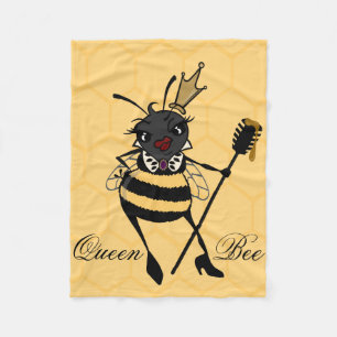 CUTE QUEEN BAN MED HONEYCOMB FLEECE BLANKET