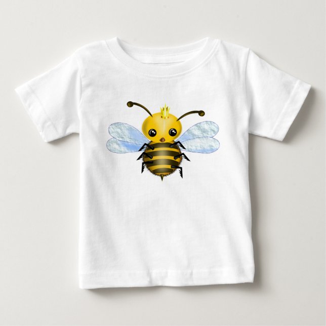 Cute Queen Bee Baby T-Shirt (Framsida)