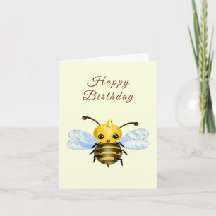 Cute Queen Bee Birthday Card Kort