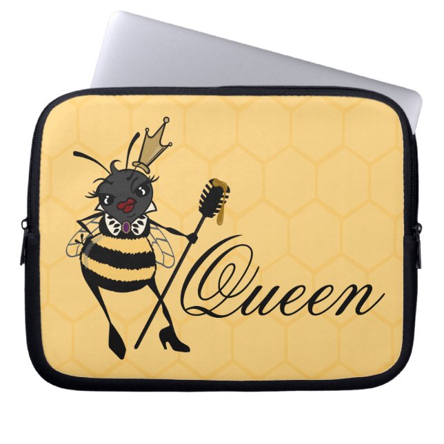 CUTE QUEEN BEE LAPTOP SLEEVE (Framsidan)