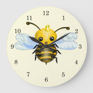 Cute Queen Bee Stor Klocka