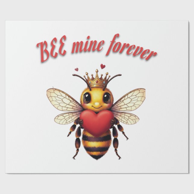 cute queen bee valentine presentpapper (Platt)