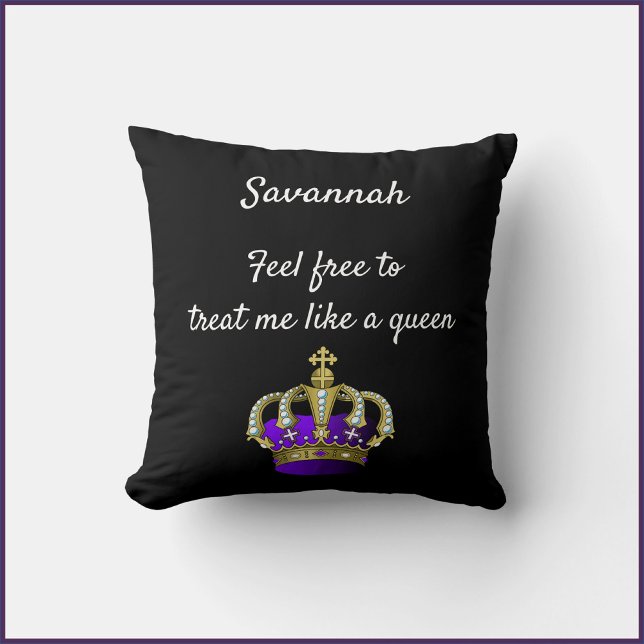 Cute Queen Krona för henne Kudde (Skapare uppladdad)