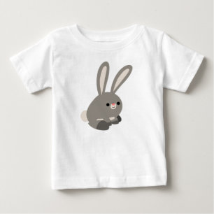 Cute Quiet Tecknad Rabbit Baby T-Shirt