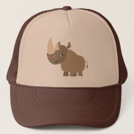 Cute Quiet Tecknad Rhino Truckerkeps