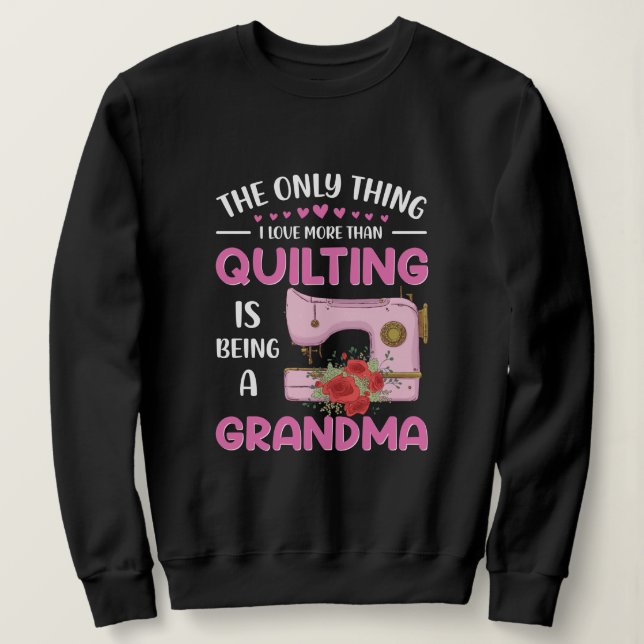 Cute Quilma Grandma ord art T Shirt (Design framsida)