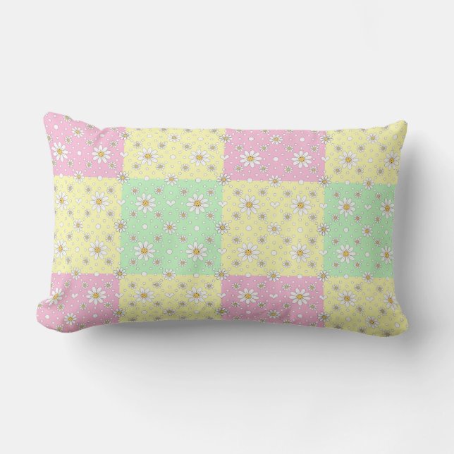 Cute Quilt Patterned Pillow Lumbarkudde (Framsida)