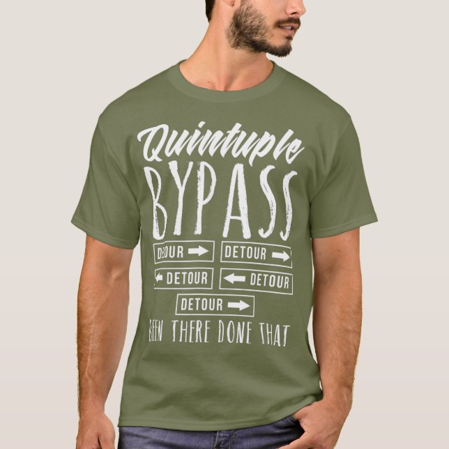 Cute Quintuple Bypass Surgery Recovery Get Well T Shirt (Framsida)