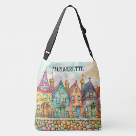 Cute Quirky Bicycle Girl - See Back - Tote Axelväska