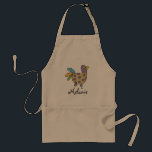 Cute Quirky Hen Doodle-Personlig Förkläde<br><div class="desc">Tur personlig på en höns teckning i färgad.</div>