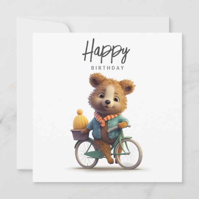 Cute quokka på en cykel, Grattis på födelsedagen (Framsida)