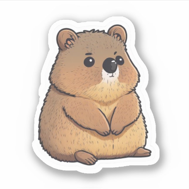 Cute Quokka Sticker Klistermärken (Framsida)