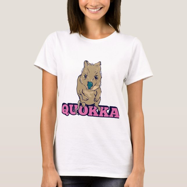 Cute Quokka T Shirt (Framsida)