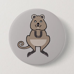 Cute QUOKKA-utrotningshotade djur - vilda djur - Knapp