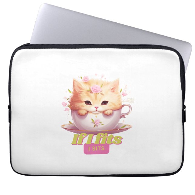 Cute Quote Cat Pappor Birthday Gift Ideas Laptop Fodral (Framsidan)