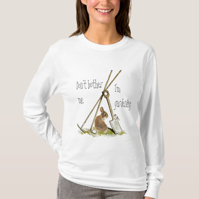Cute Quote  verktyg med Bunny & Bird Tee Shirt (Framsida)