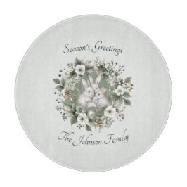 Cute Rabbas i en Blommigt Winter Wandeans