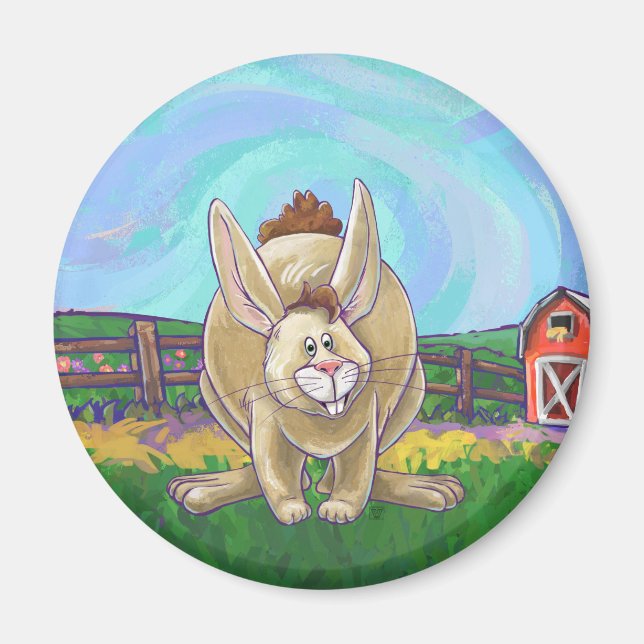 Cute Rabbit Animal Parad Magnet (Framsidan)