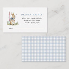 Cute Rabbit Baby boy shower diaper raffle  Tilläggskort