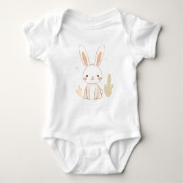 Cute Rabbit Baby Jersey Bodykostym T Shirt