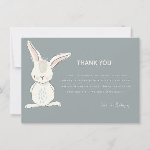 Cute Rabbit Baby Shower-Tack Inbjudningar