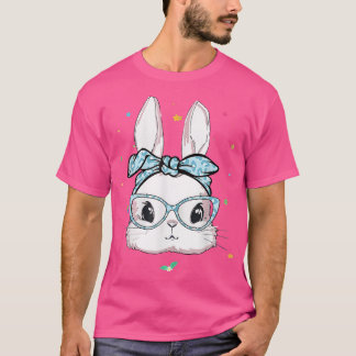 Cute Rabbit Bunny Ansikte Leopard Glass Headband E T Shirt