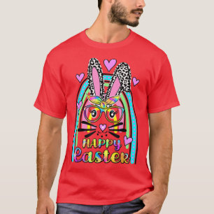Cute Rabbit Bunny Ansikte Leopard Glass Headband E T Shirt