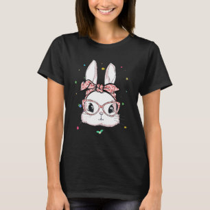 Cute Rabbit Bunny Ansikte Leopard Glass Headband E T Shirt