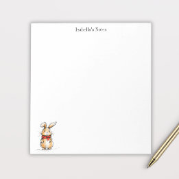 Cute Rabbit Bunny Illustration Personalized Anteckningsblock