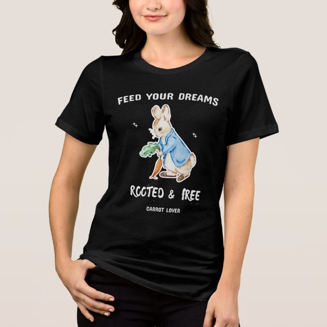 Cute Rabbit Carrot Lover T-Shirt  (Framsida)