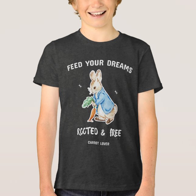 Cute Rabbit Carrot Lover T-Shirt | Feed Your Dream (Framsida)