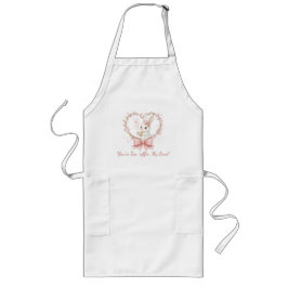 Cute Rabbit Cooking Apron - Personalized Chef Gift Långt Förkläde