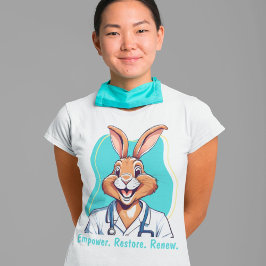 Cute Rabbit Gifts for Physical Therapists Läkare T Shirt