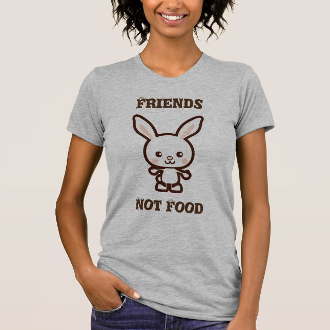 Cute Rabbit Hare T Shirt (Framsida)