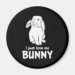 Cute Rabbit i Kärlek Magnet