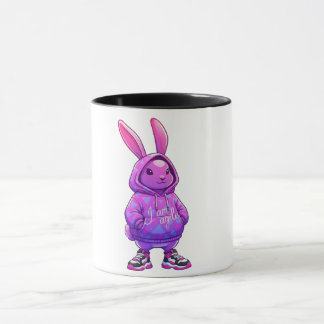 Cute Rabbit Illustration | Anpassningsbar Bunny Co Mugg