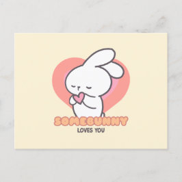 Cute Rabbit: Lite Bunny Kärlek du Vykort