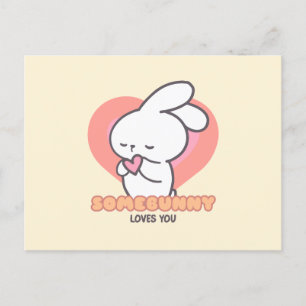 Cute Rabbit: Lite Bunny Kärlek du Vykort