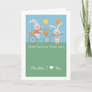 Cute Rabbit lite Bunny Kärlek Personlig Kort