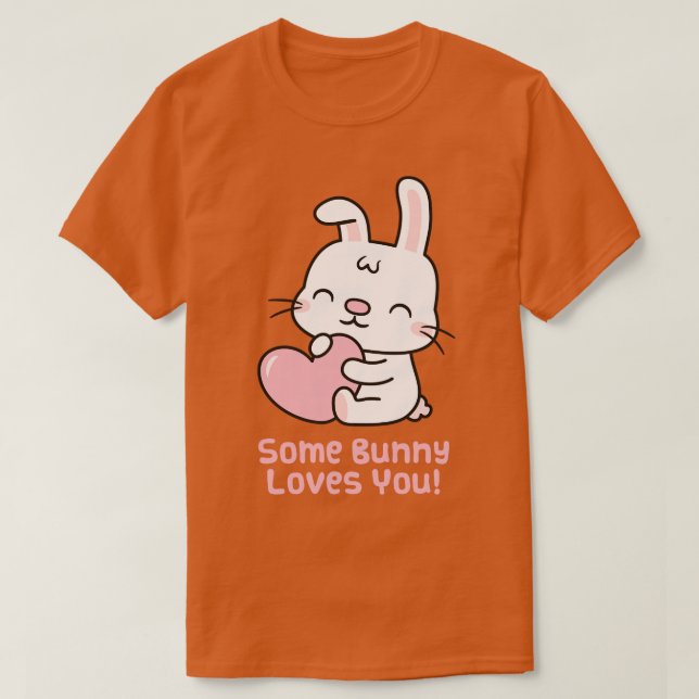 Cute Rabbit lite Bunny Kärlek You Pun T Shirt (Design framsida)