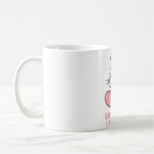 Cute Rabbit, lite Kärlek du Pun Kaffemugg