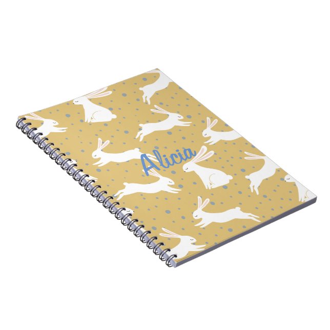 Cute Rabbit Mönster Design - Anpassade Anteckningsbok (Högra Sidan)