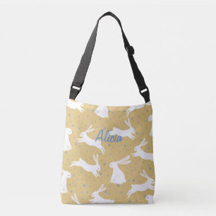 Cute Rabbit Mönster Design - Anpassade Axelväska