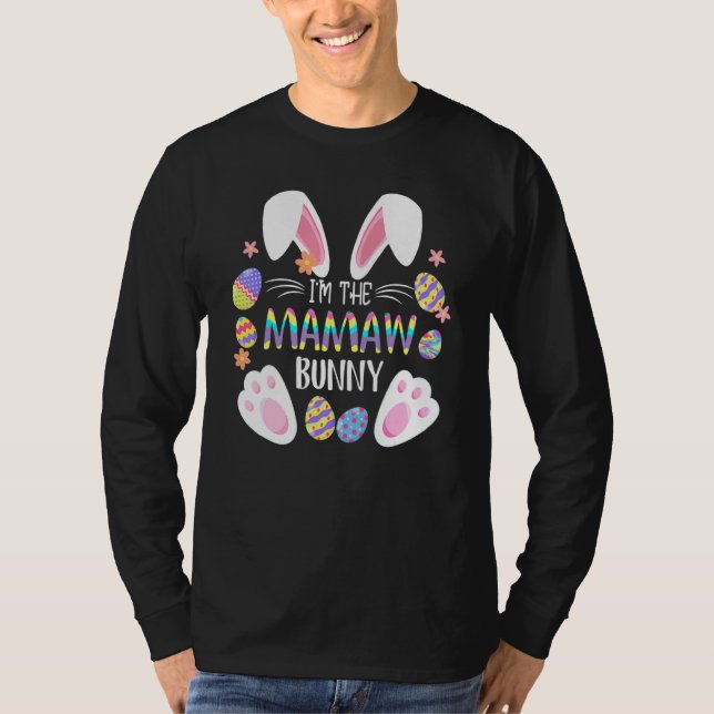 Cute Rabbit Öron I är Mamaw Bunny Matching Öster T Shirt (Framsida)