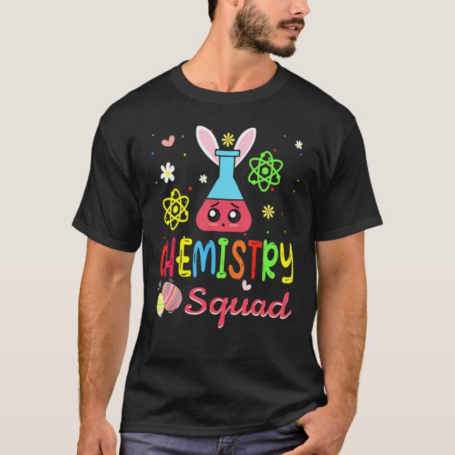 Cute Rabbit Påsk Chemistry Squad Science Bunny E T Shirt (Framsida)